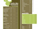 Carte des boissons Vigne Blanche