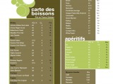 Carte des boissons Vigne Blanche